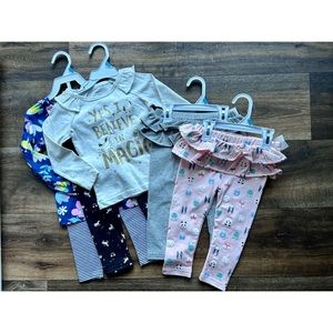 6pc BUNDLE Carters Tops and Bottoms